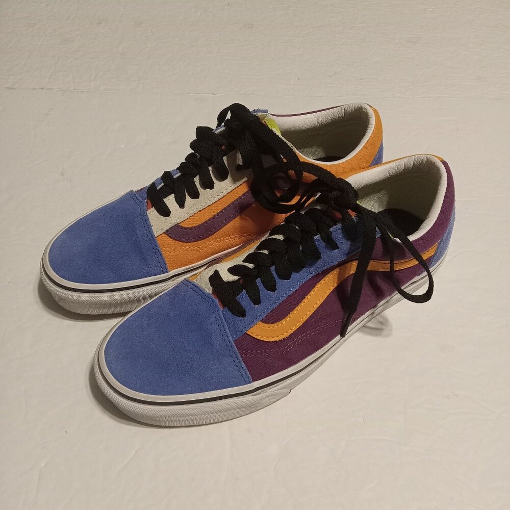 Vans Old Skool Colorblock 500714 Canvas Low-Top Lace Up Skate Sneaker Shoes
